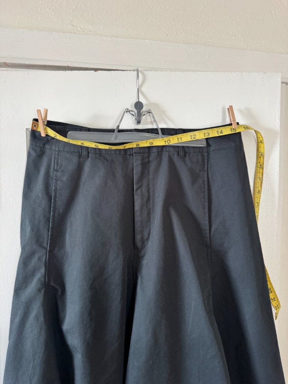 Uniqlo U Flared Maxi Black Skirt 100% Cotton - Size 10 - Picture 3 of 11